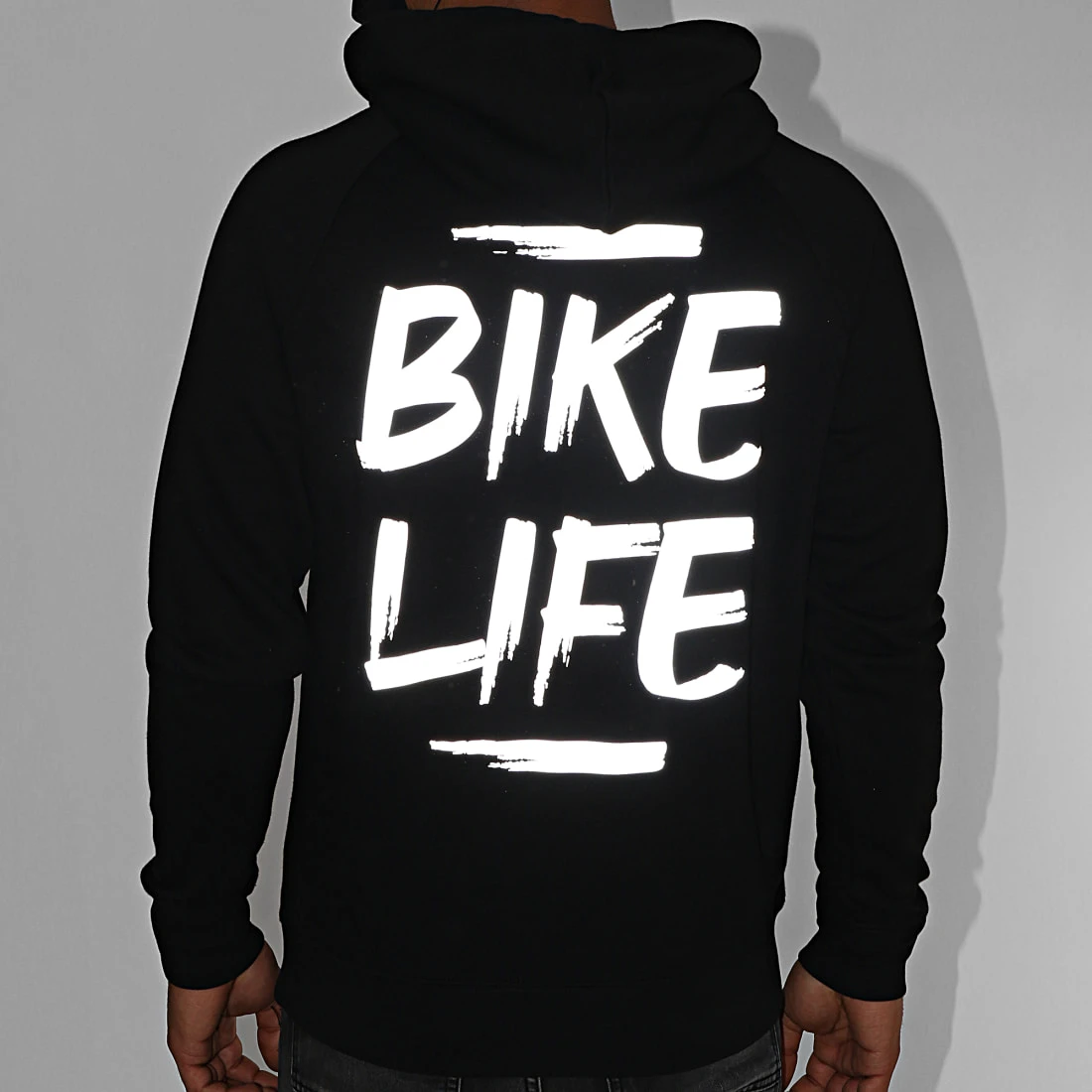 Nouveau 💯 Sweat Capuche Bike Life Reflective Noir de Classic Series 🎉 6 Nouveau 💯 Sweat Capuche Bike Life Reflective Noir de Classic Series 🎉 – Image 4