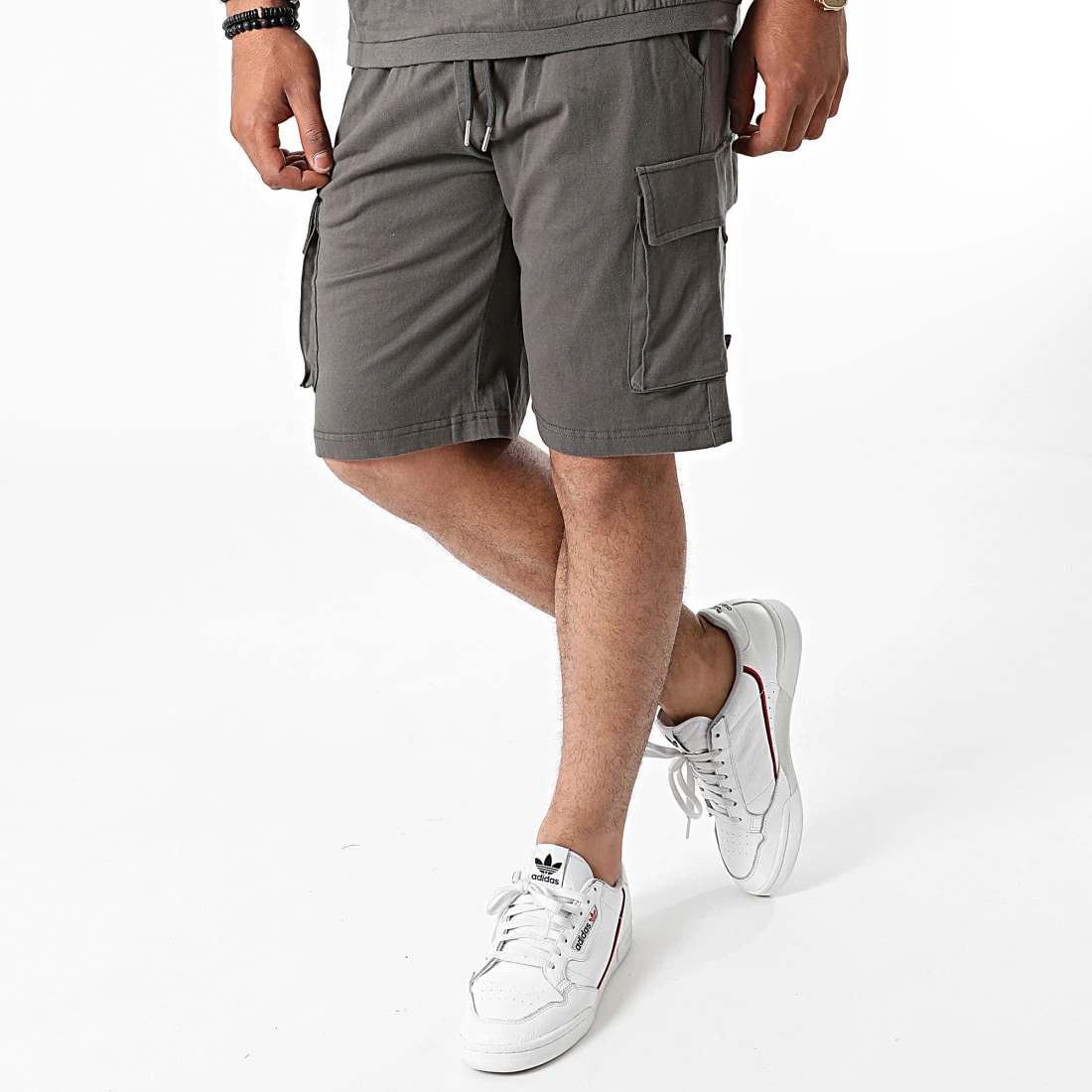 Meilleure vente ⌛ Ensemble Tee ⌛ Shirt Short AD003 Gris Anthracite de Classic Series 🌟 7 Meilleure vente ⌛ Ensemble Tee ⌛ Shirt Short AD003 Gris Anthracite de Classic Series 🌟 – Image 5