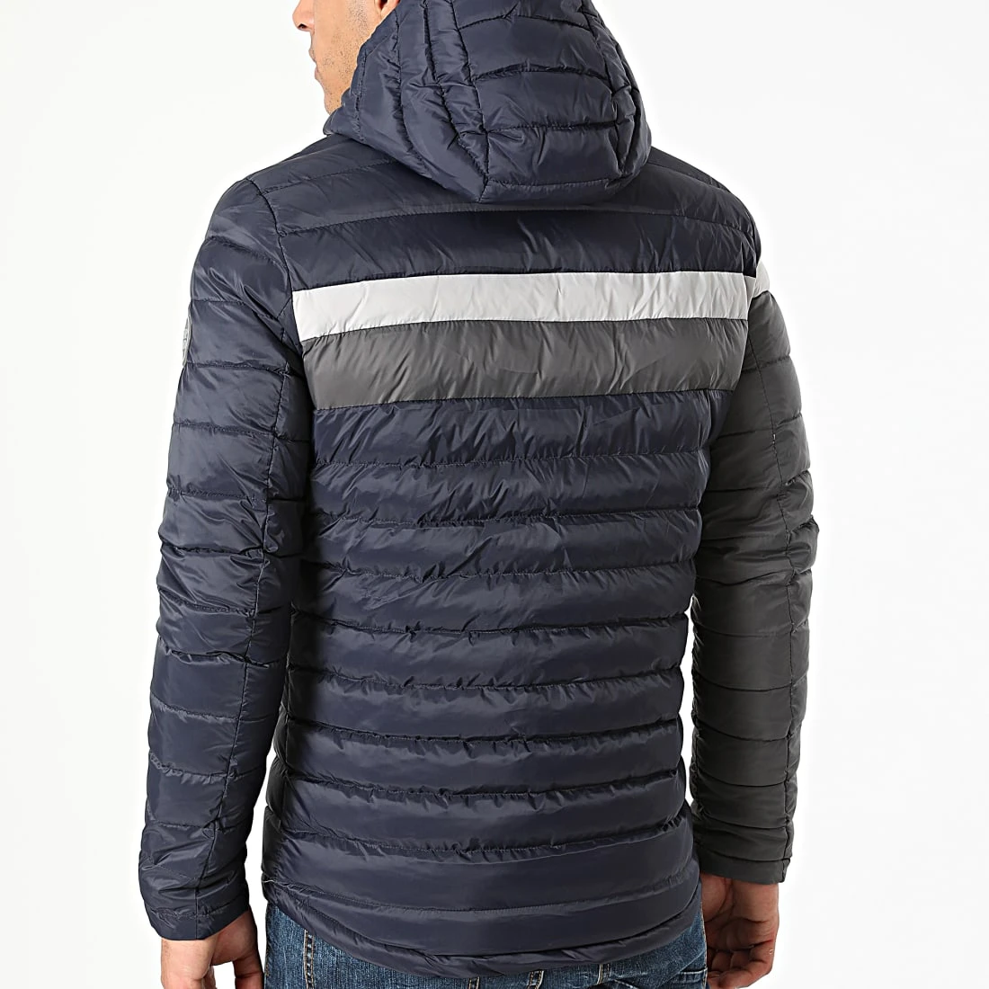 Meilleur prix 🎉 Doudoune Capuche Réversible 1004 Bleu Marine Gris Noir de Classic Series ✨ 6 Meilleur prix 🎉 Doudoune Capuche Réversible 1004 Bleu Marine Gris Noir de Classic Series ✨ – Image 4