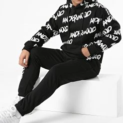 Remise 👍 Ensemble De Survêtement AN11005 Noir de Classic Series ✔️