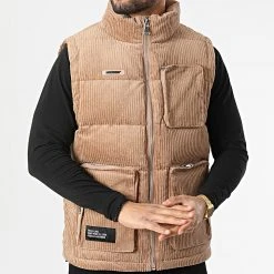 Coupon ⭐ Veste Zippée Sans Manches AN13001 Marron Clair de Classic Series 🧨 -Classic Series Soldes anderwood 294609 AN13001 BRUN 20211213T111104 03