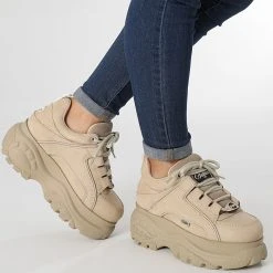 Remise 😀 Baskets Femme Classic Low 1339-14 Nubuck Leather Cream de Classic Series 🔥 -Classic Series Soldes buffalo 191681 1339 14 CREAM 20210726T122130 03