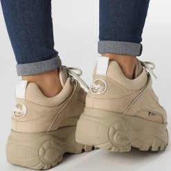 Remise 😀 Baskets Femme Classic Low 1339-14 Nubuck Leather Cream de Classic Series 🔥 -Classic Series Soldes buffalo 191681 1339 14 CREAM 20210726T122215 4