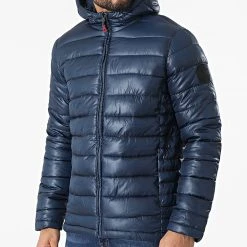 Grosses soldes 🎁 Doudoune Capuche Calender Bleu Marine de Classic Series 🔔