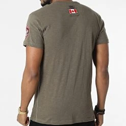 Le moins cher ⭐ Tee Shirt Col V Jontario Vert Kaki de Classic Series 🔥 -Classic Series Soldes canadian peak 309398 JONTARIO KAKI 20220322T150510 04