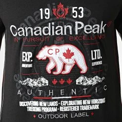 Le moins cher 🌟 Tee Shirt Col V Jontario Noir de Classic Series ⭐ -Classic Series Soldes canadian peak 309407 JONTARIO BLACK 20220408T123152 02