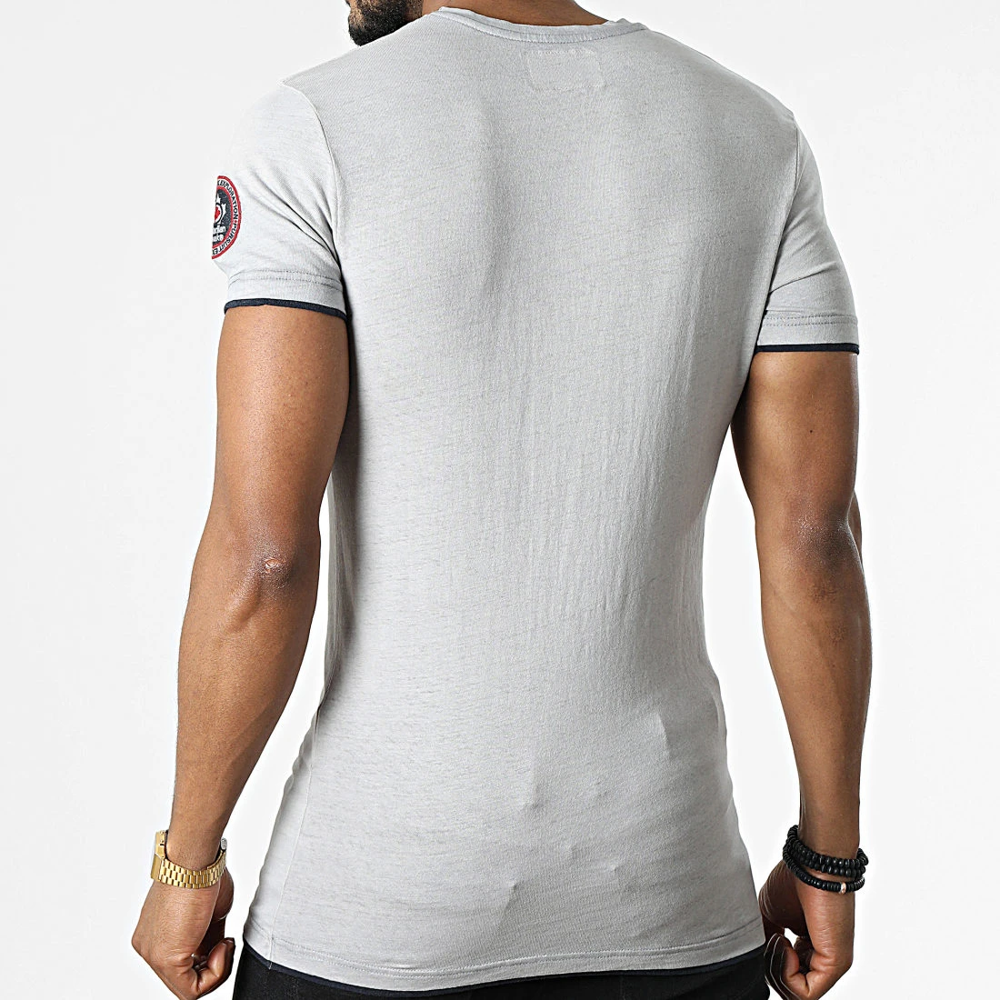 Meilleure vente 😀 Tee 😀 Shirt Col V Jundeak Gris de Classic Series ⭐ 6 Meilleure vente 😀 Tee 😀 Shirt Col V Jundeak Gris de Classic Series ⭐ – Image 4