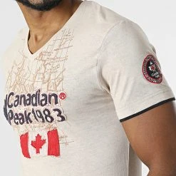 Tout neuf ⌛ Tee 👏 Shirt Col V Jundeak Beige de Classic Series 😀 -Classic Series Soldes canadian peak 309419 JUNDEAK BEIGE 20220322T150607 02