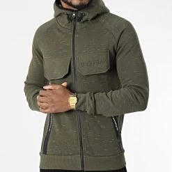 Top 10 🧨 Sweat Zippé Capuche Gortion Vert Kaki Chiné de Classic Series 🔥 -Classic Series Soldes canadian peak 309432 GORTION KAKI 20220322T150430 03