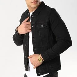 Coupon 🎉 Veste Jean DP3000 Noir de Classic Series 🔔