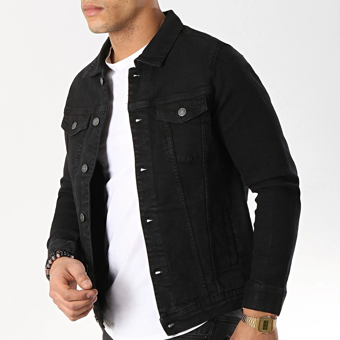 Coupon 🎉 Veste Jean DP3000 Noir de Classic Series 🔔 3 Coupon 🎉 Veste Jean DP3000 Noir de Classic Series 🔔 – Image 2