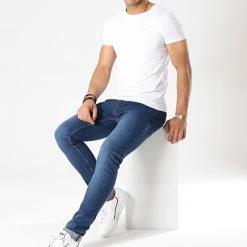 Vente flash ⭐ Jean Slim DP1000 Bleu Denim de Classic Series ⌛ -Classic Series Soldes classic series 177133 DP1000 DARK BLUE 20190327T101331 03