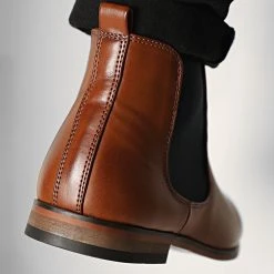 Remise 🌟 Chelsea Boots GH3072 Marron Clair de Classic Series 😍 -Classic Series Soldes classic series 193347 GH3072 TAN NAVY 20200312T114544 04