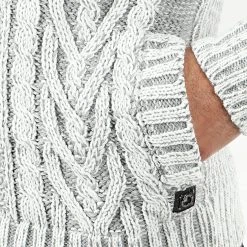 Coupon ⭐ Gilet Zippé Capuche 1016 Blanc Gris de Classic Series ✨ -Classic Series Soldes classic series 204565 1016 LIGHT GREY 20191122T112956 04