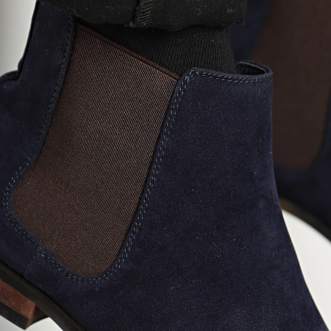 Budget 🌟 Chelsea 👍 Boots UB8888 Bleu Marine de Classic Series ✔️ 4 Budget 🌟 Chelsea 👍 Boots UB8888 Bleu Marine de Classic Series ✔️ – Image 2