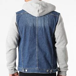 Vente flash 🎁 Veste Jean Capuche AF-1945 Bleu Denim Gris Chiné de Classic Series ✨ -Classic Series Soldes classic series 233016 AF 1945 BLUE GREY TPDT 20210226T134158 04