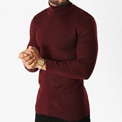 Le moins cher 🥰 Pull Col Roulé 1406 Bordeaux de Classic Series 🧨