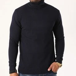 De gros ❤️ Pull Col Roulé Gilbert 6741 Bleu Marine de Classic Series ⌛ -Classic Series Soldes classic series 236733 6741 MARINE 20201007T160716 03