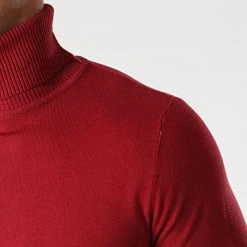 Offres 🥰 Pull Col Roulé J663 Bordeaux de Classic Series 👏 -Classic Series Soldes classic series 237365 J663 11 20201014T140641 02
