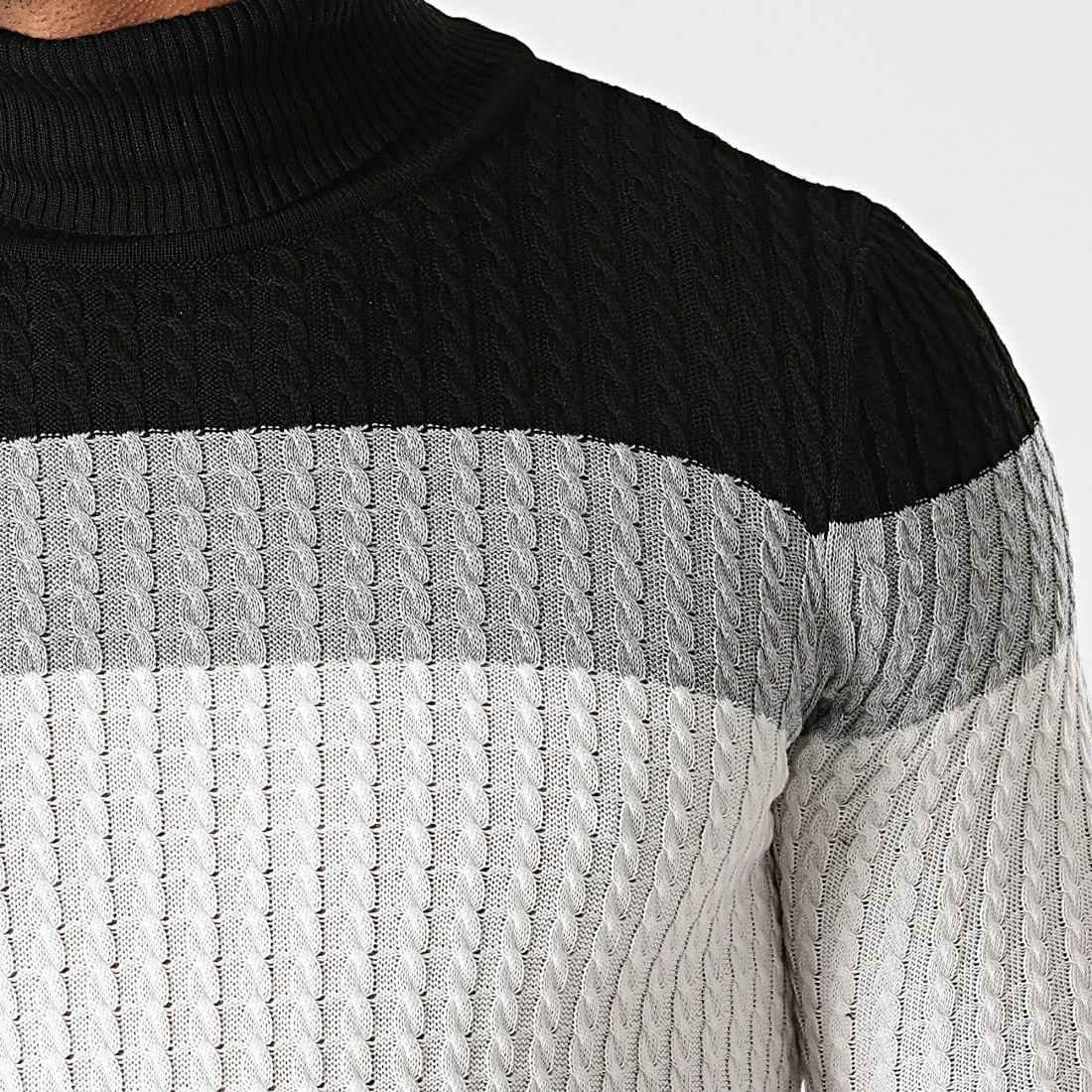 Bon marché 🌟 Pull Col Roulé Blanc Gris Noir de Classic Series 🥰 4 Bon marché 🌟 Pull Col Roulé Blanc Gris Noir de Classic Series 🥰 – Image 2