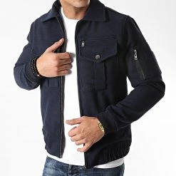 Nouveau 🎉 Veste Zippée 8078 Bleu Marine de Classic Series ✨
