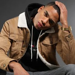 Coupon ⌛ Veste Jean Super Skinny Fit Col Mouton 7001 Beige Foncé de Classic Series ❤️ -Classic Series Soldes classic series 241405 FAB W 7001 CAMEL 1 CAMEL CLAIR 1 TPDT 20211229T080547 05