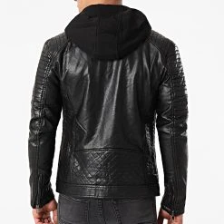 Nouveau 🎁 Veste Biker A Capuche LP5538 Noir de Classic Series ✔️ -Classic Series Soldes classic series 247927 LP5538M K 20210127T134803 04
