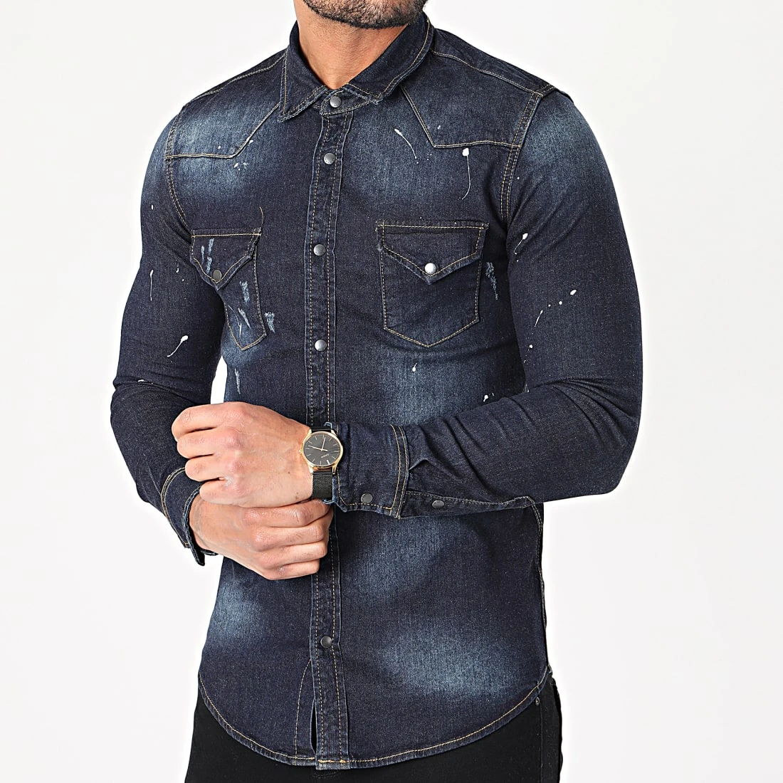 Bon marché ✨ Chemise Jean Manches Longues 3144 Bleu Brut de Classic Series ✔️ 5 Bon marché ✨ Chemise Jean Manches Longues 3144 Bleu Brut de Classic Series ✔️ – Image 3