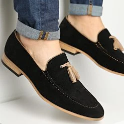 Nouveau 🛒 Mocassins UF1283 Noir de Classic Series ⭐