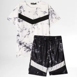 Acheter 👍 Ensemble Tee Shirt Short Enfant C83 Blanc de Classic Series 😍