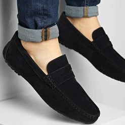 Le moins cher 👏 Mocassins M3723-K Bleu Marine de Classic Series 🌟