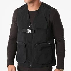 Vente flash 🌟 Veste Zippée Sans Manches 7050 Noir de Classic Series ⭐