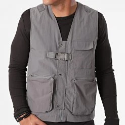 Remise 🧨 Veste Zippée Sans Manches 7050 Gris Anthracite de Classic Series 🎉 -Classic Series Soldes classic series 266656 7050 ANTHRACITE 20210528T135408 03