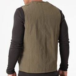 Acheter 🎉 Veste Zippée Sans Manches 7050 Vert Kaki de Classic Series ⌛ -Classic Series Soldes classic series 266657 7050 KAKI 20210528T135118 04