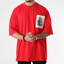 Meilleure affaire ✨ Tee 🥰 Shirt Oversize SW-21721 Rouge de Classic Series 👏 -Classic Series Soldes classic series 266667 SW 21721 KIRMIZI 20210521T155043 03