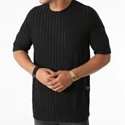 Offres ❤️ Tee Shirt A Rayures 1009 Noir de Classic Series 😍 -Classic Series Soldes classic series 270745 Y 1009 SIYAH 20210625T145320 03