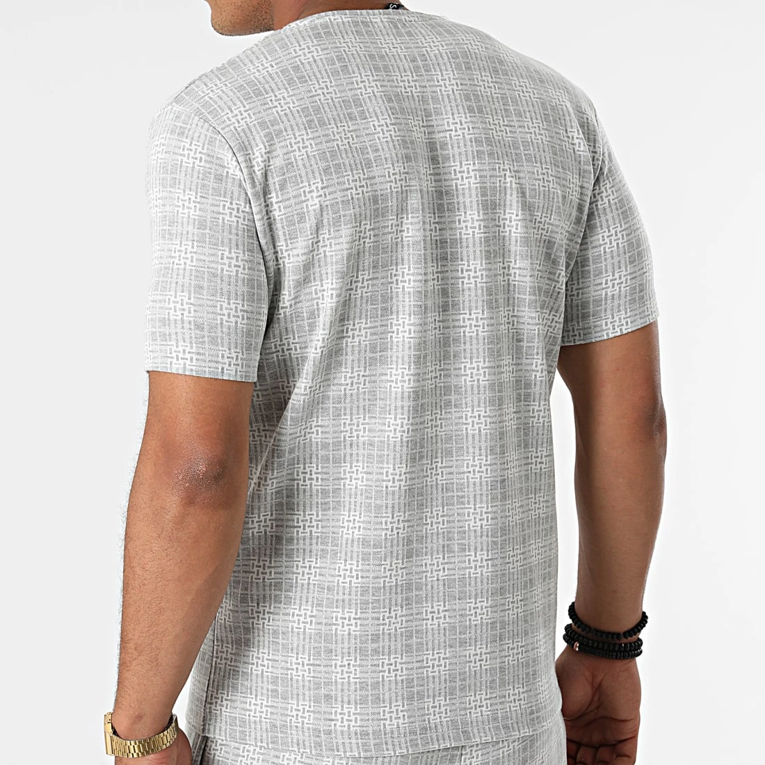 Vente flash ✨ Ensemble Tee 🤩 Shirt Short A Carreaux 156T Gris de Classic Series ❤️ 6 Vente flash ✨ Ensemble Tee 🤩 Shirt Short A Carreaux 156T Gris de Classic Series ❤️ – Image 4