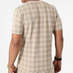 Meilleure vente 👍 Ensemble Tee Shirt Short A Carreaux 156T Beige de Classic Series 🔥 -Classic Series Soldes classic series 270761 ENS G21 156T BEJ 20210624T140921 04