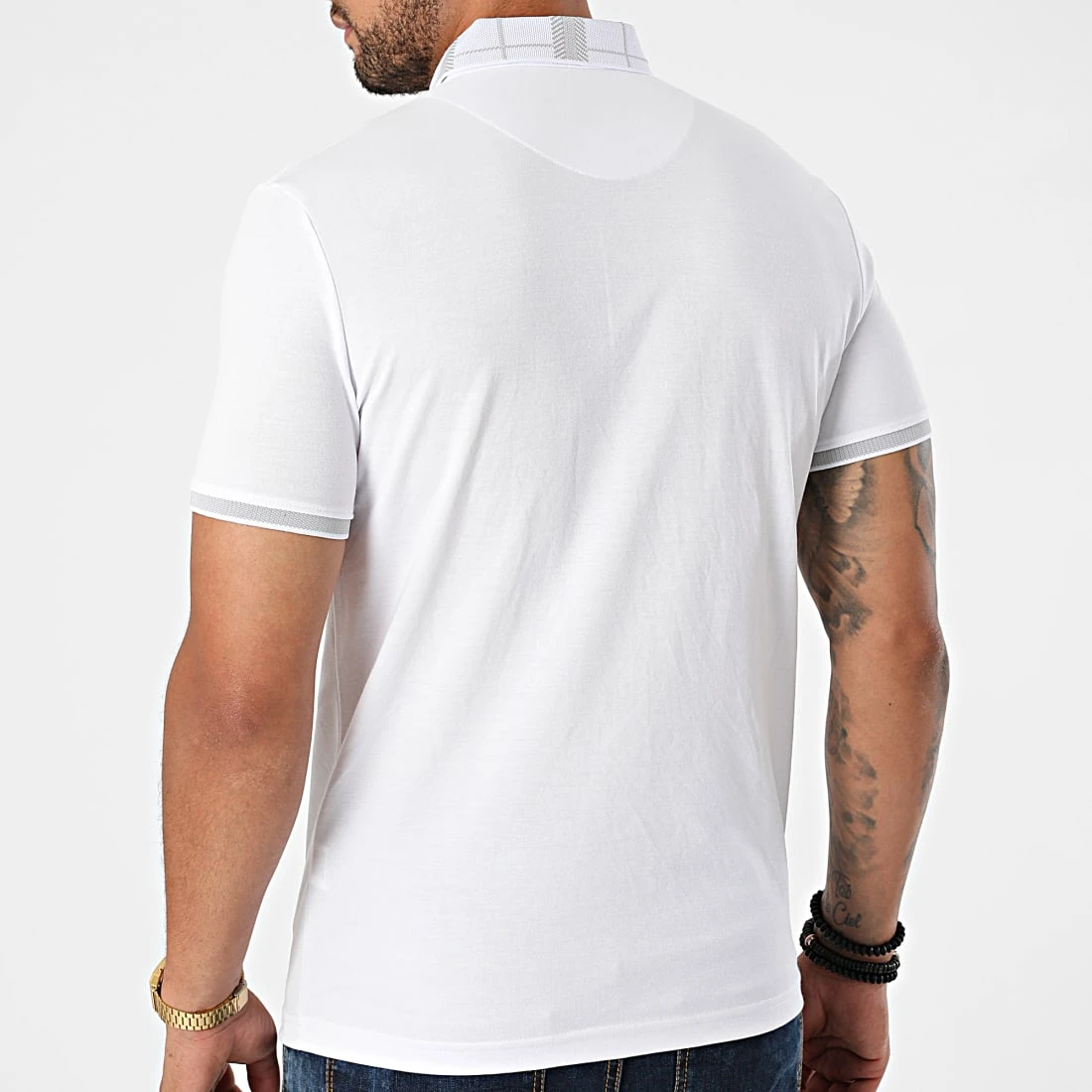 Promo ❤️ Polo Manches Courtes 1101 Blanc de Classic Series 🥰 6 Promo ❤️ Polo Manches Courtes 1101 Blanc de Classic Series 🥰 – Image 4