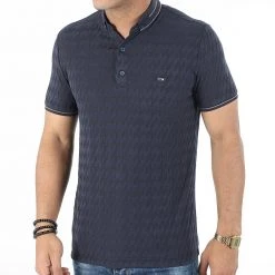 Promo ❤️ Polo Manches Courtes 1080 Bleu Marine de Classic Series 😉