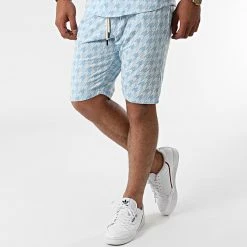 Budget ✔️ Ensemble Chemise Manches Courtes Short G21-155T Bleu Ciel Blanc de Classic Series 🥰 -Classic Series Soldes classic series 272816 G21 155T MAVI 20210712T161947 05