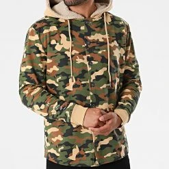Tout neuf 😍 Veste A Capuche DP Kai Vert Kaki Beige Camouflage de Classic Series 😀 -Classic Series Soldes classic series 273386 E1 CAMO 20210715T163208 03