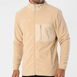 Vente flash 🎁 Veste Zippée Polaire DP Fleece Beige de Classic Series 😀