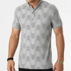 Le moins cher ✔️ Polo Manches Courtes 21Y-1094 Gris de Classic Series ✔️