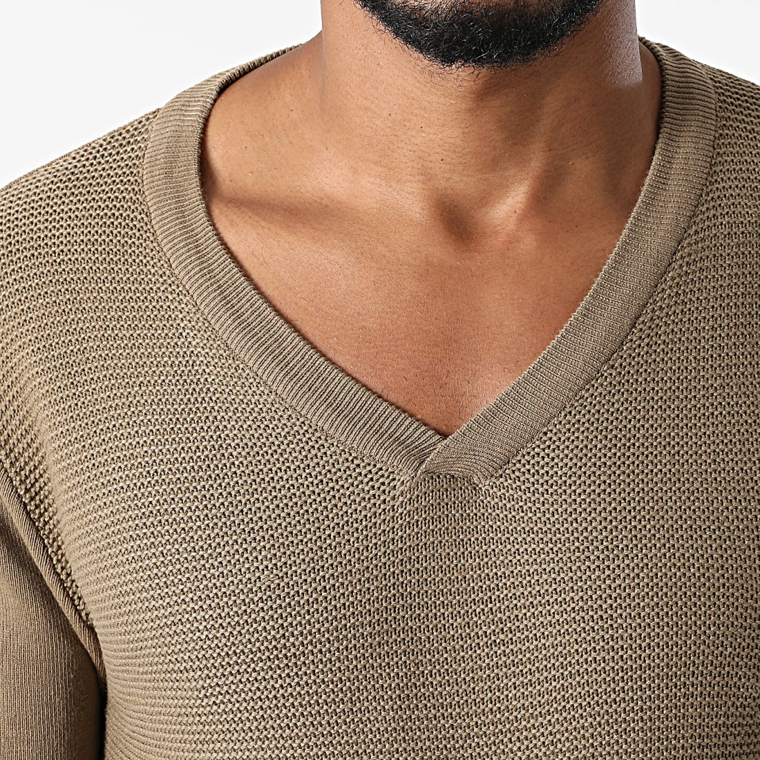 Vente flash đ„ Pull Col V G1812 Marron de Classic Series â 4 Vente flash đ„ Pull Col V G1812 Marron de Classic Series â â Image 2