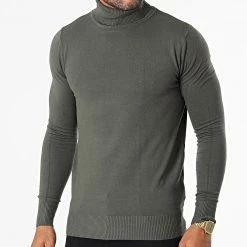 Nouveau ❤️ Pull Col Roulé 663 Vert Kaki de Classic Series 😀