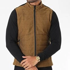 Nouveau 💯 Veste Zippée Sans Manches 2000 Camel Chiné de Classic Series ❤️ -Classic Series Soldes classic series 283054 20K 2000 TUTUN 20210908T163651 03