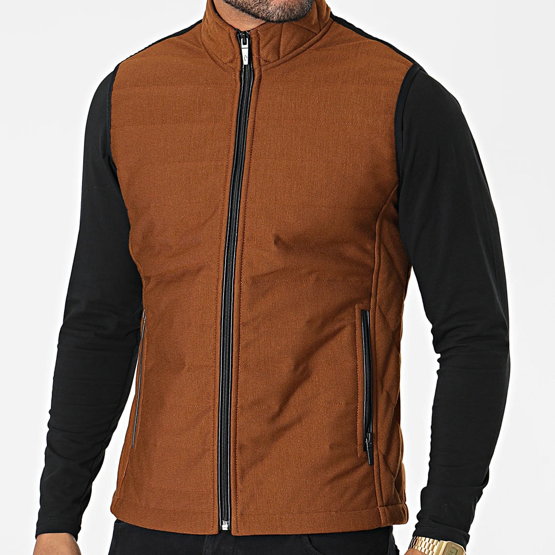 Vente flash ✔️ Veste Zippée Sans Manches 2000 Marron de Classic Series ⌛ 3 Vente flash ✔️ Veste Zippée Sans Manches 2000 Marron de Classic Series ⌛