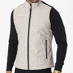 Coupon 🧨 Veste Zippée Sans Manches 2000 Beige Chiné de Classic Series 👏