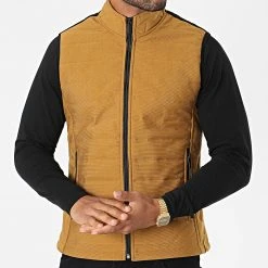 Promo ⌛ Veste Zippée Sans Manches 2000 Jaune Moutarde de Classic Series 👍